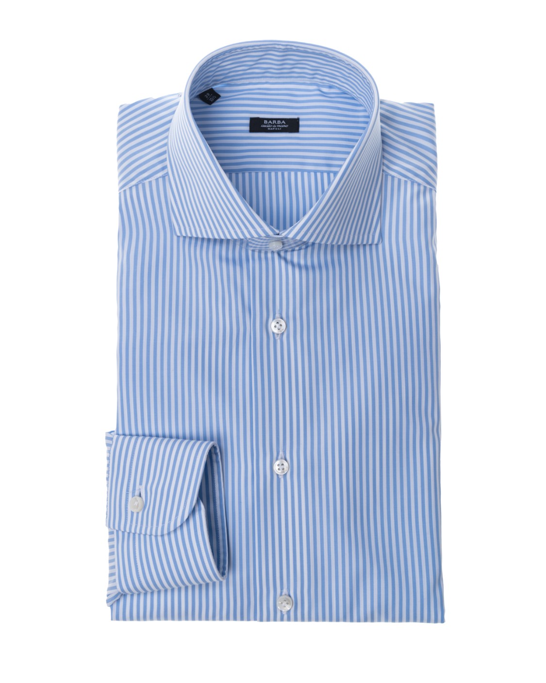 shop BARBA  Camicia: Barba camicia in cotone.
Collo alla francese.
Maniche lunghe con polsini con bottone.
Chiusura con bottoni.
Righe.
Composizione: 100% cotone.
Made in Italy.. 8553 I1 U13-12CELESTE number 5625829